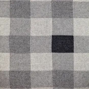 Lead Grey Checkered Pillow