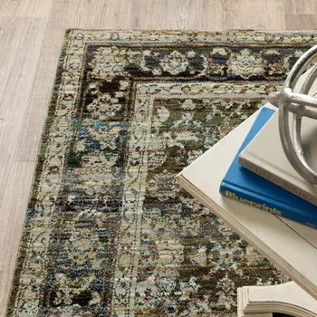 12' Green Runner Rug