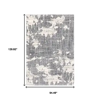 8' X 10' Grey And Ivory Grey Matter Area Rug
