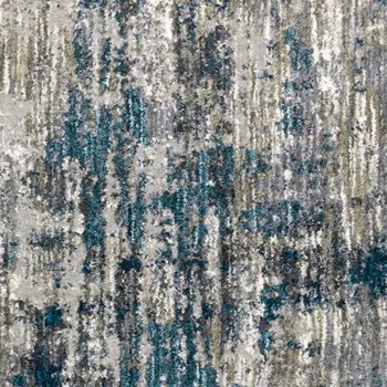 7' X 9' Grey And Blue Grey Skies Area Rug