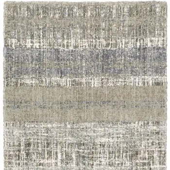 4' X 6' Grey And Ivory Abstract Lines Area Rug