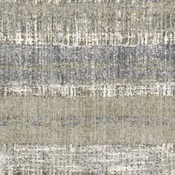 9' X 12' Grey And Ivory Abstract Lines Area Rug