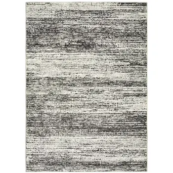 6' X 9' Ash And Slate Abstract Area Rug