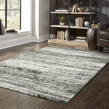 8' X 10' Ash And Slate Abstract Area Rug