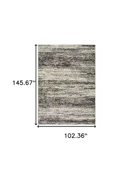 9' X 12' Ash And Slate Abstract Area Rug