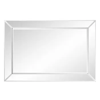 36" Glass Framed Accent Mirror