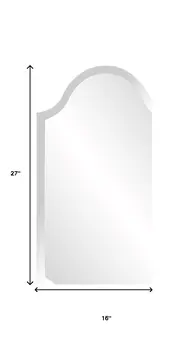 27" Clear Abstract Unframed Accent Mirror