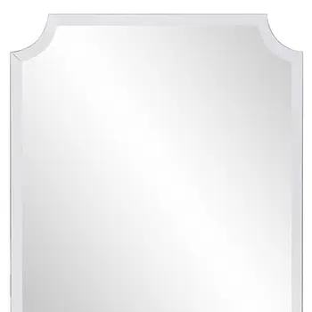 36" Rectangle With Scalloped Corner Unframed Accent Mirror