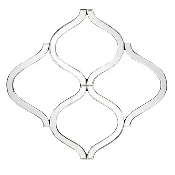 Interlocking Mirrored Curved Shapes With Beveled Edge