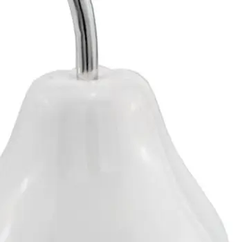 7" White Aluminum Decorative Pear Tabletop Sculpture