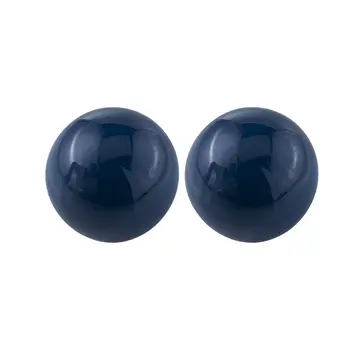 Set Of 2 Blue Aluminum Decorative Spheres 3'