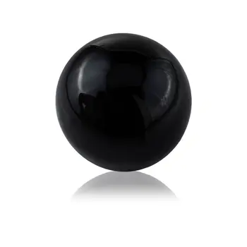 Set of Two 3" Black Aluminum Decorative Orb Tabletop Sculptures
