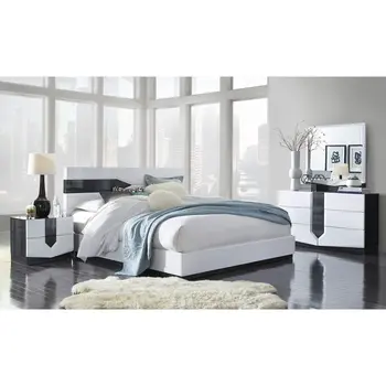 21" Gray Wood Two Drawer Nightstand