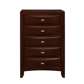 New Merlot Chest With 5 Chambared Drawer
