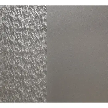 54" Champagne and Clear Upholstered Faux Leather Bench