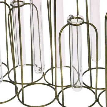 9" Clear Bud Metal Table Vase