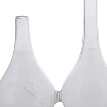 Set of Five Clear Cojoined Glass Bud Vases
