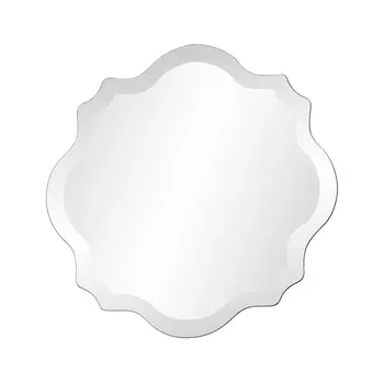 16" Gray Abstract Unframed Accent Mirror