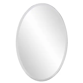 Oval Shaped Frameless Mirror