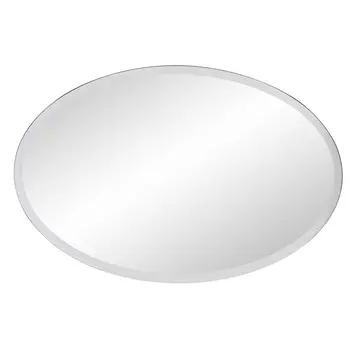 Oval Shaped Frameless Mirror