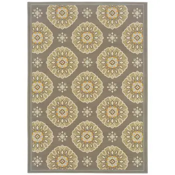 8' X 13' Gray Moroccan Indoor Outdoor Area Rug
