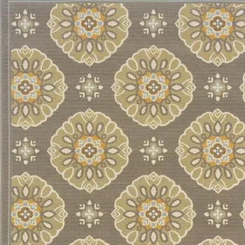 8' X 13' Gray Moroccan Indoor Outdoor Area Rug