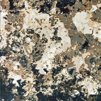 8' X 11' Ivory And Navy Blue Abstract Area Rug