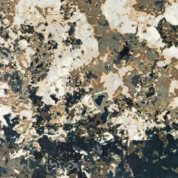 10' X 13' Ivory And Navy Blue Abstract Area Rug