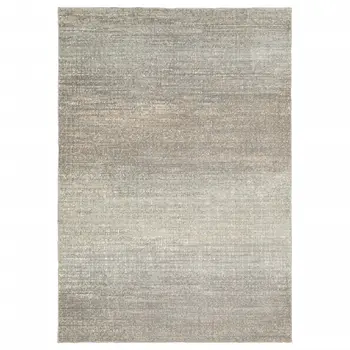 10' X 13' Gray And Green Abstract Distressed Area Rug