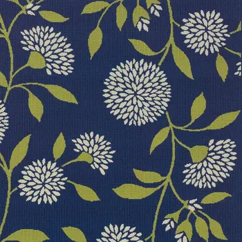 8' X 13' Blue And Green Floral Indoor Outdoor Area Rug