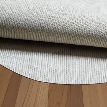 6' Round Beige Non Slip Rug Pad