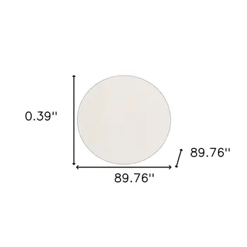 8" Round Beige Non Slip Rug Pad