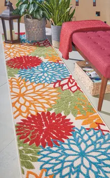 10' Green And Ivory Indoor Outdoor Area Rug