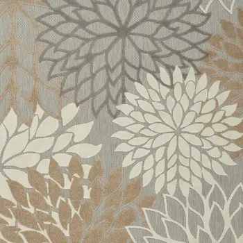 8' X 11' Gray And Ivory Indoor Outdoor Area Rug