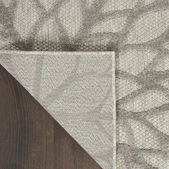 12' Gray Indoor Outdoor Runner Rug