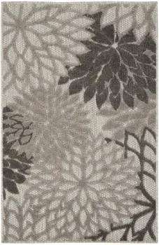 3' X 4' Gray Indoor Outdoor Area Rug