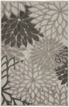 3' X 4' Gray Indoor Outdoor Area Rug