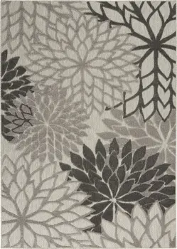 4' X 6' Gray Indoor Outdoor Area Rug