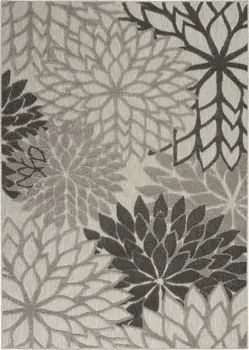 6' X 9' Gray Indoor Outdoor Area Rug