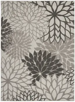 7' X 10' Gray Indoor Outdoor Area Rug