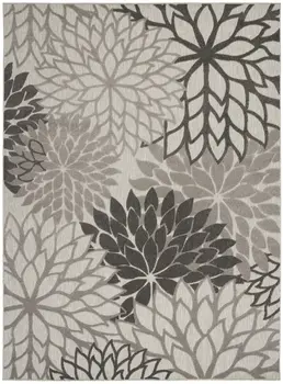 7' X 10' Gray Indoor Outdoor Area Rug