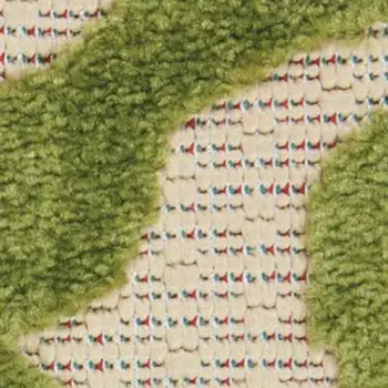 4' X 6' Green Damask Indoor Outdoor Area Rug