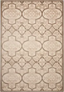 4' X 6' Cream Moroccan Indoor Outdoor Area Rug