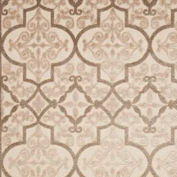 5' X 8' Cream Moroccan Indoor Outdoor Area Rug