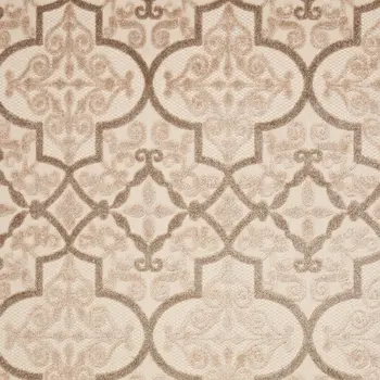 5' X 8' Cream Moroccan Indoor Outdoor Area Rug