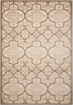 8' X 11' Cream Moroccan Indoor Outdoor Area Rug