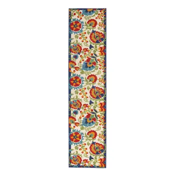 10' Green And Ivory Indoor Outdoor Area Rug