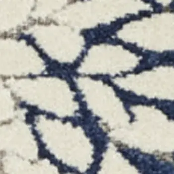 10' Ivory And Blue Indoor Outdoor Area Rug