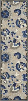 10' Blue And Gray Indoor Outdoor Area Rug