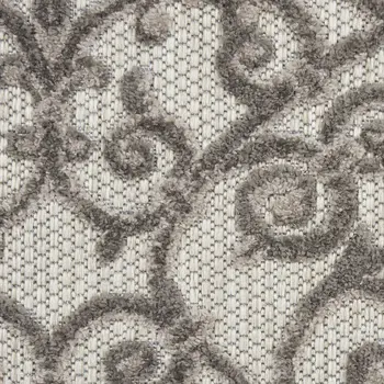 8' Gray Indoor Outdoor Area Rug